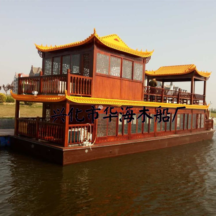 16米雙層畫舫船 水上餐飲船 旅游觀光船 仿古游船 雙層畫舫船廠家