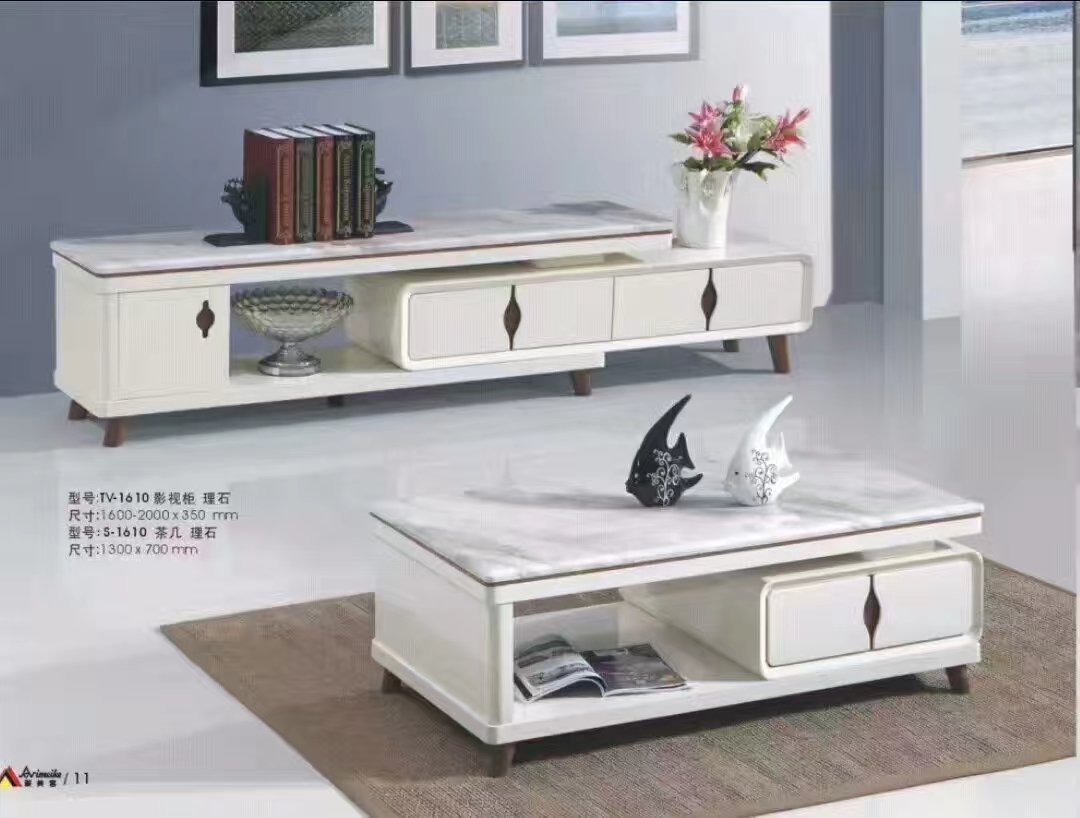 批發(fā)大理石茶幾電視柜 批發(fā)現(xiàn)代簡約款大理石茶幾電視柜