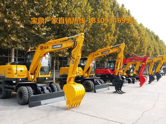 小型挖掘機輪式車型多少錢一臺圖片