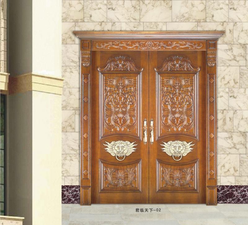 實(shí)木雙開大門圖片/實(shí)木雙開大門樣板圖 (4)