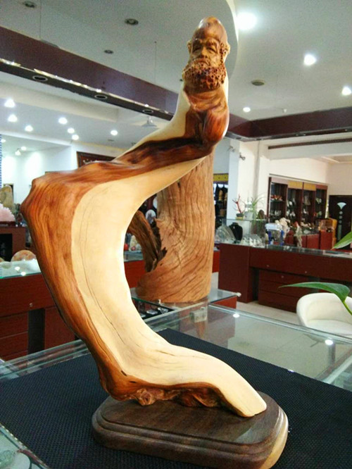 崖柏達(dá)摩 盛逹玉器——崖柏雕刻擺件——達(dá)摩 崖柏雕刻擺件—達(dá)摩擺件，盛逹玉器