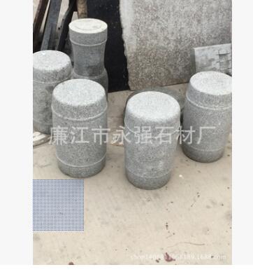 芝麻白石材花崗巖圓凳圖片/芝麻白石材花崗巖圓凳樣板圖 (2)
