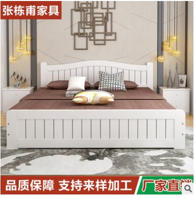 歐式白色實木床圖片/歐式白色實木床樣板圖 (2)