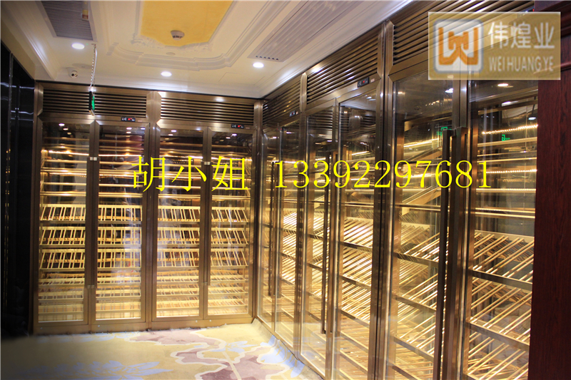不銹鋼恒溫酒柜定制 不銹鋼酒柜 酒窖會(huì)所酒柜定制廠家 恒溫不銹鋼酒柜