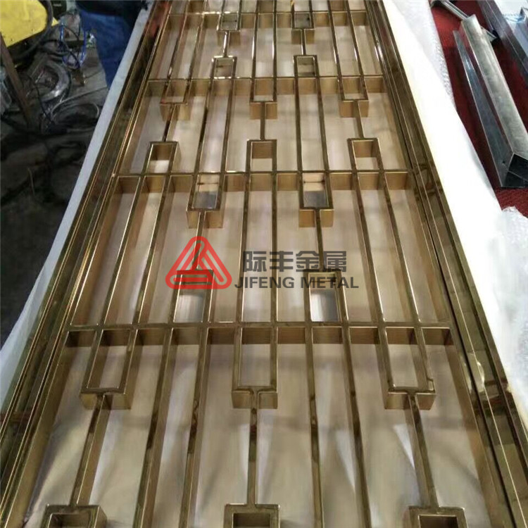 扇形不銹鋼隔斷 圓形不銹鋼屏風(fēng)圖片