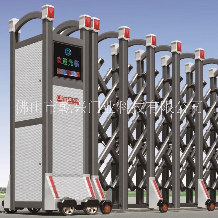 佛山伸縮門鋁合金電動伸縮門自動門圖片