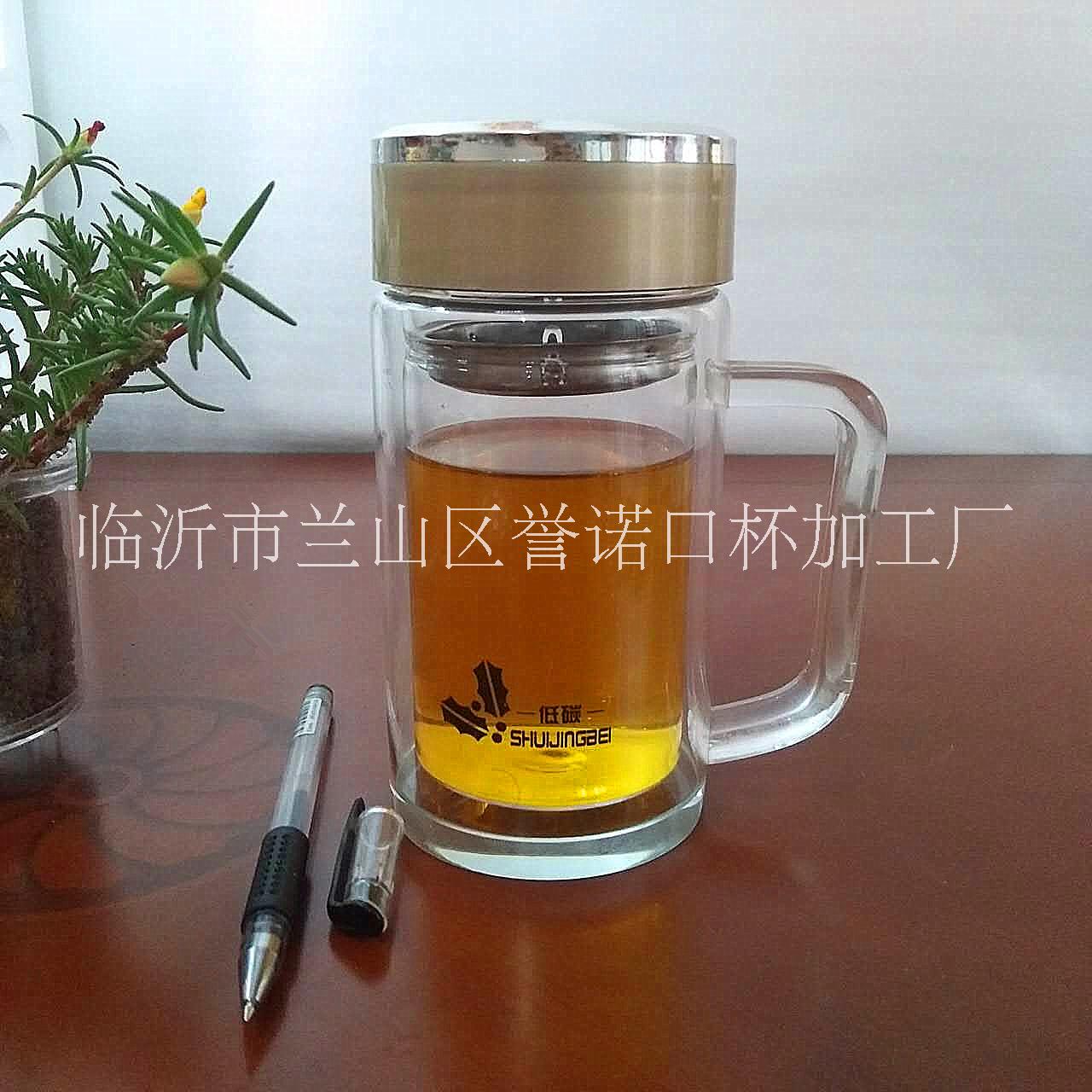 山东临沂水晶玻璃杯加logo定制 水晶加厚底玻璃杯图片