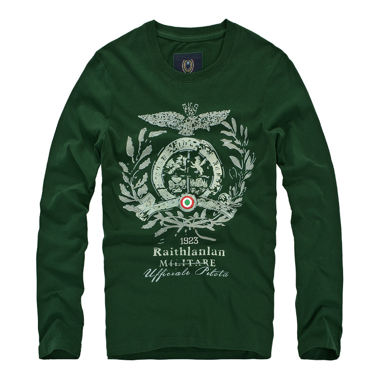 意大利空軍一號(hào)長(zhǎng)袖T恤加工定做 廣告文化衫定制