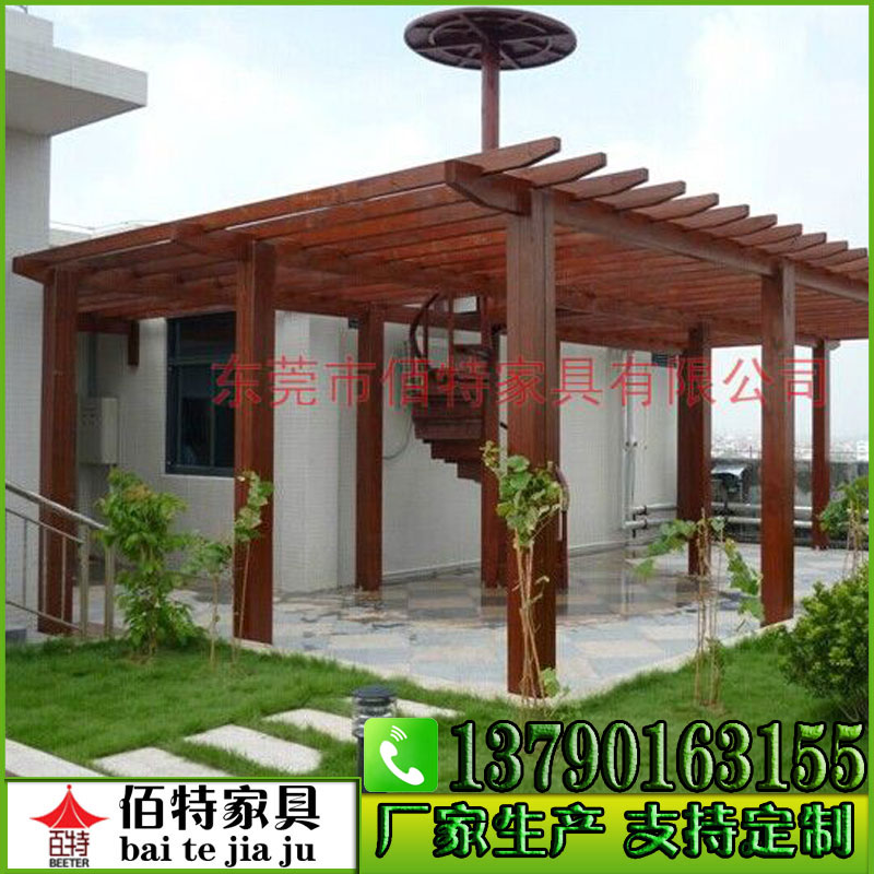 供應(yīng)葡萄架防腐木屋涼亭實(shí)木花架戶
