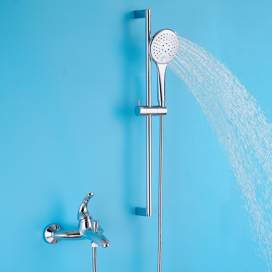 綺美斯花灑全銅淋浴器淋浴花灑套裝明裝混水閥浴室沐浴淋雨花灑噴頭淋浴 綺美斯旋轉(zhuǎn)升降手持花灑淋浴器套裝