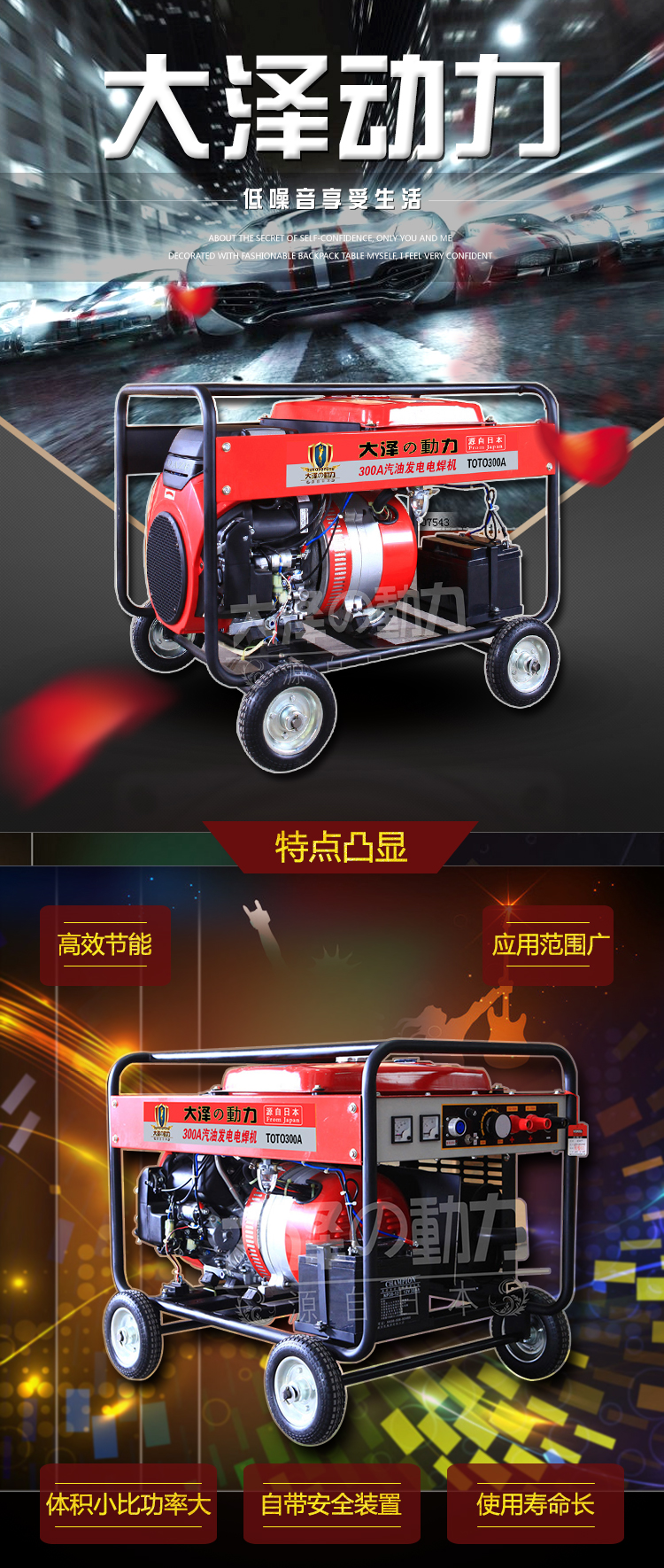 日本進(jìn)口300A柴油發(fā)電電焊機(jī)圖片