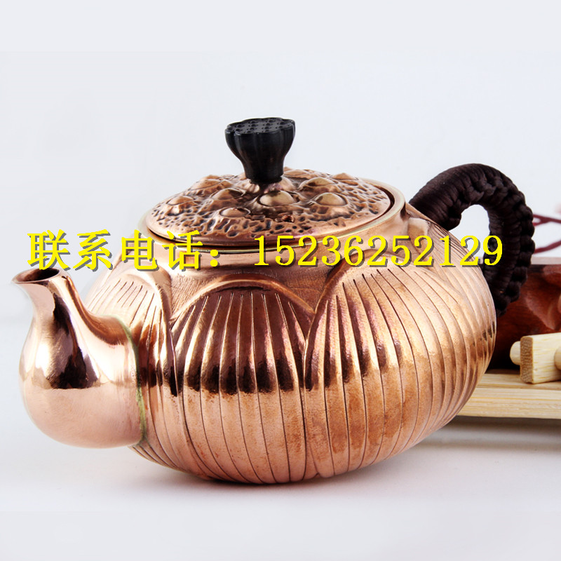 禪意福蓮紫銅壺200ml廠家直銷紫銅壺|茶具藝術(shù)品把玩收藏泡茶壺