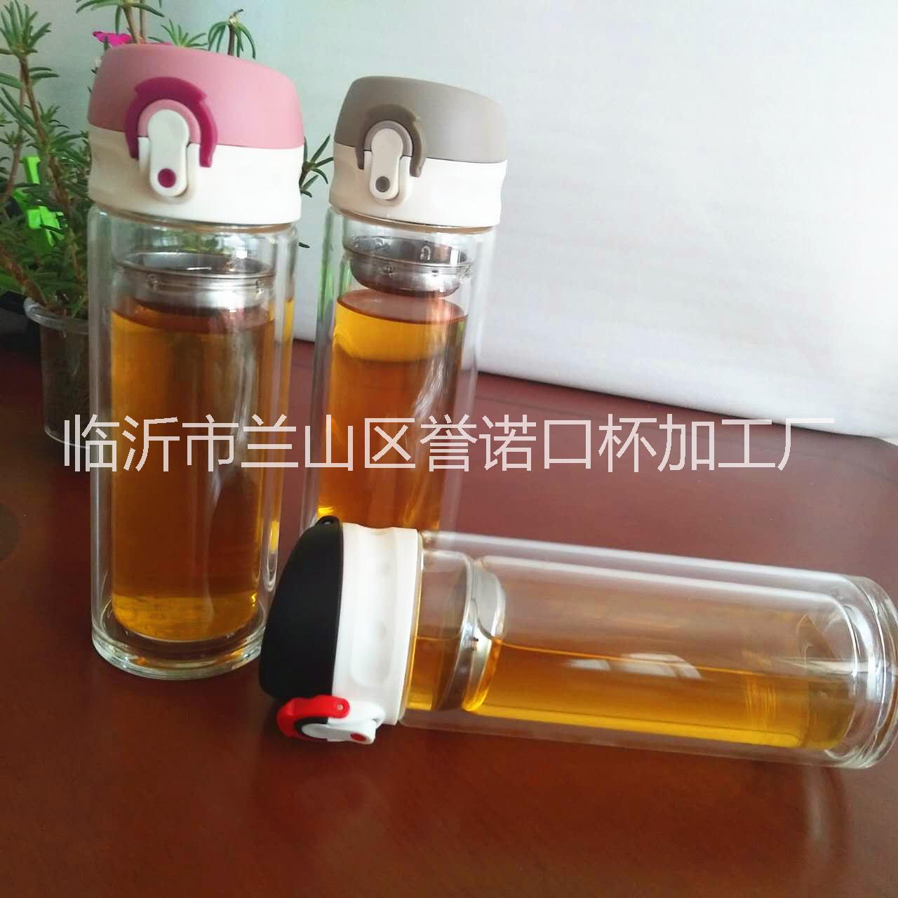 运动玻璃杯精品弹跳盖水晶杯子 精品弹跳盖杯子厂家直销批发报价电话图片