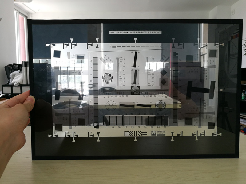 1倍ISO12233增強型分辨率測試卡 4000線透射版分辨率測試圖