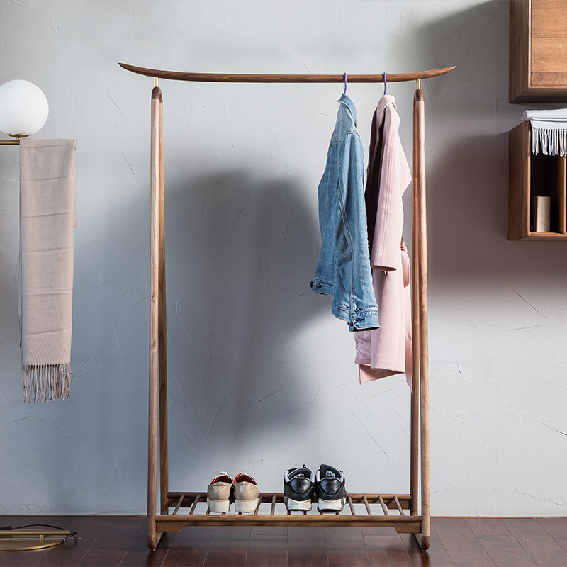 黑胡桃衣帽架創(chuàng)意客廳掛衣架圖片/黑胡桃衣帽架創(chuàng)意客廳掛衣架樣板圖 (2)