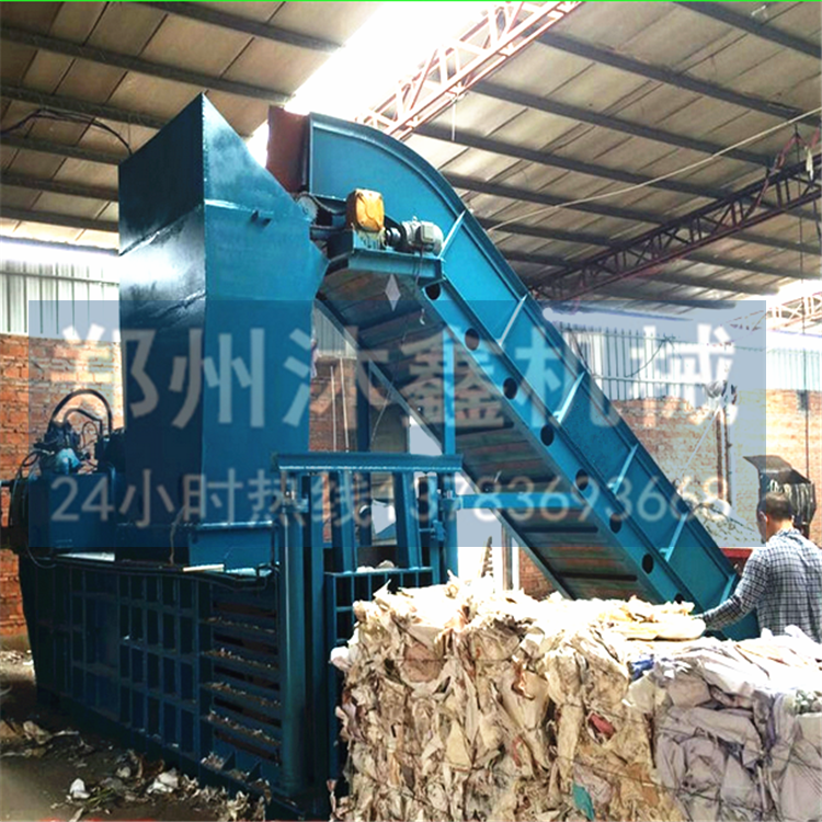 紙箱打包機(jī) 熱銷(xiāo)液壓120型廢品塑料打包壓塊機(jī) 全自動(dòng)臥式廢紙箱青貯打捆機(jī)