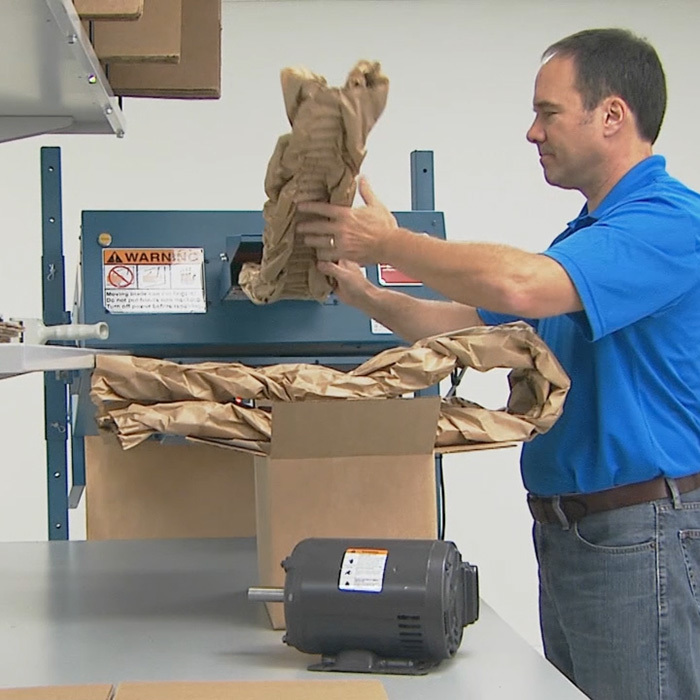 牛皮紙緩沖系統(tǒng) 紙墊包裝系統(tǒng)圖片