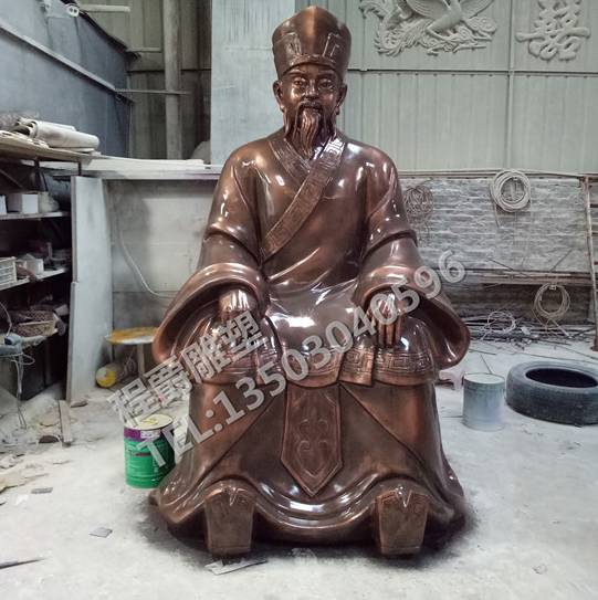 供應玻璃鋼仿銅佛像雕塑 人像雕塑制造