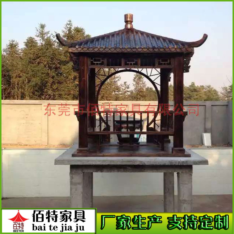 戶外防腐木桌子 定制火鍋?zhàn)缊D片