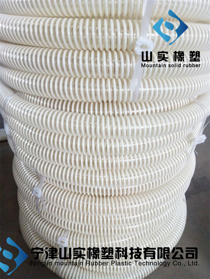 山实出品25mm pvc彩色塑 PU螺旋塑筋软管 TPU钢丝塑筋软管 透明塑筋软管 塑筋加强pu软管