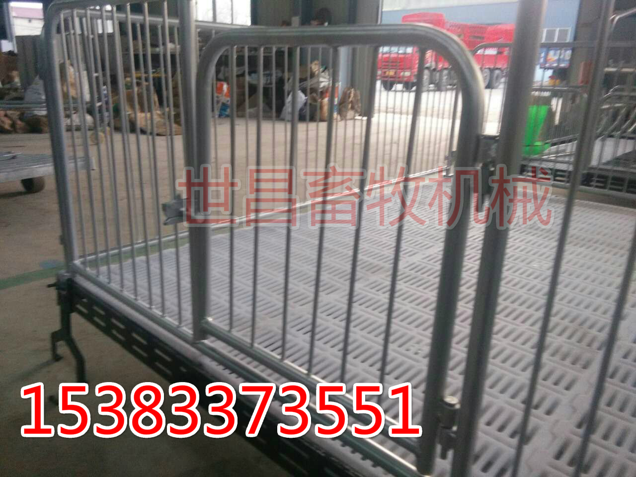 豬用床小豬雙體保育床圖片/豬用床小豬雙體保育床樣板圖 (4)