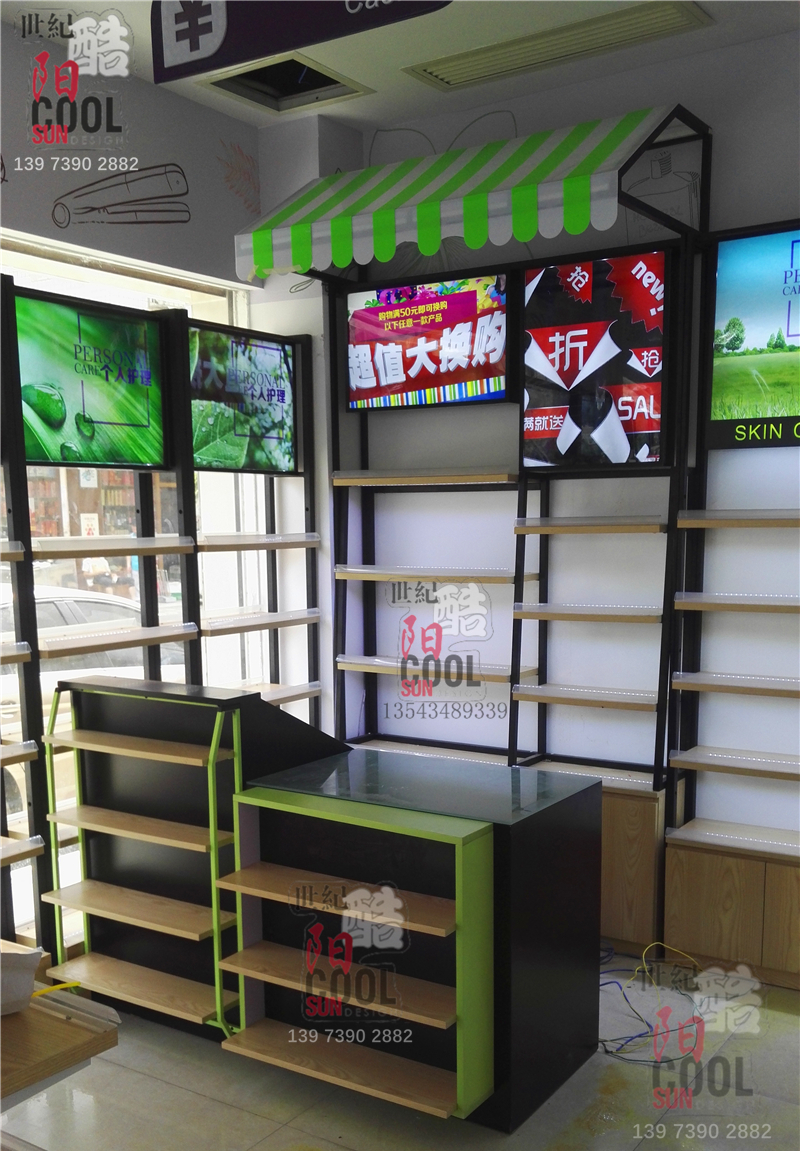 鐵木結(jié)合化妝品展柜貨柜貨架展示柜圖片/鐵木結(jié)合化妝品展柜貨柜貨架展示柜樣板圖 (2)