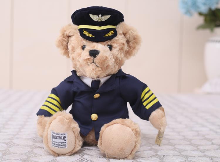 飛行員機長毛絨玩具公仔廠家直銷