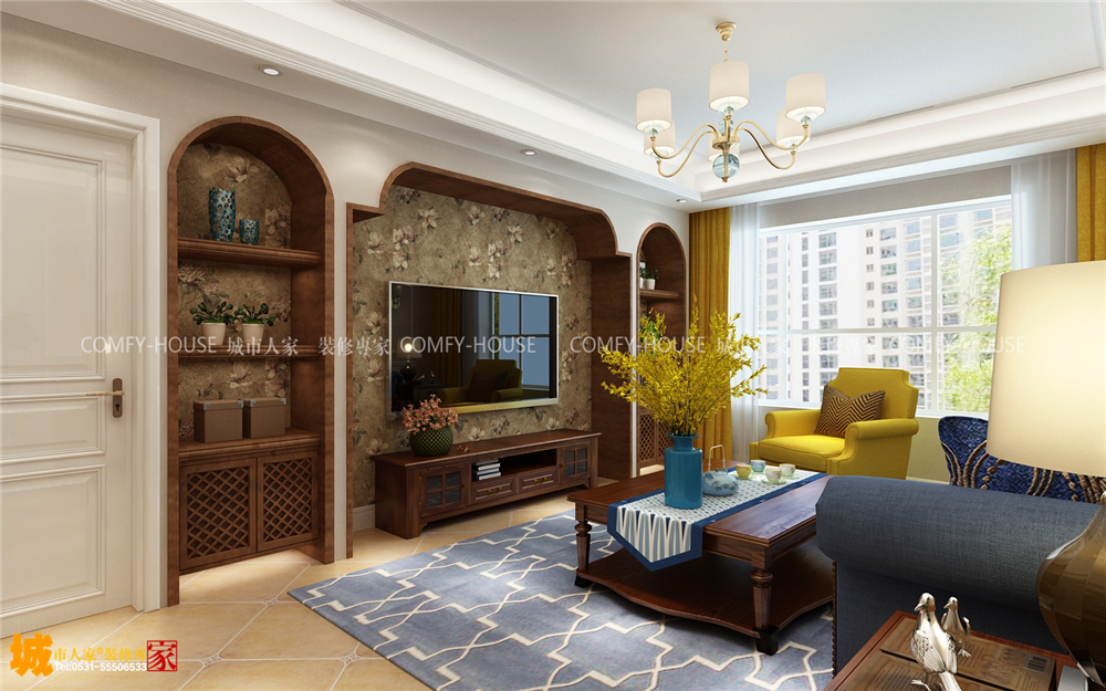 巴黎花園裝修效果圖，濟南巴黎花園圖片/巴黎花園裝修效果圖，濟南巴黎花園樣板圖 (1)