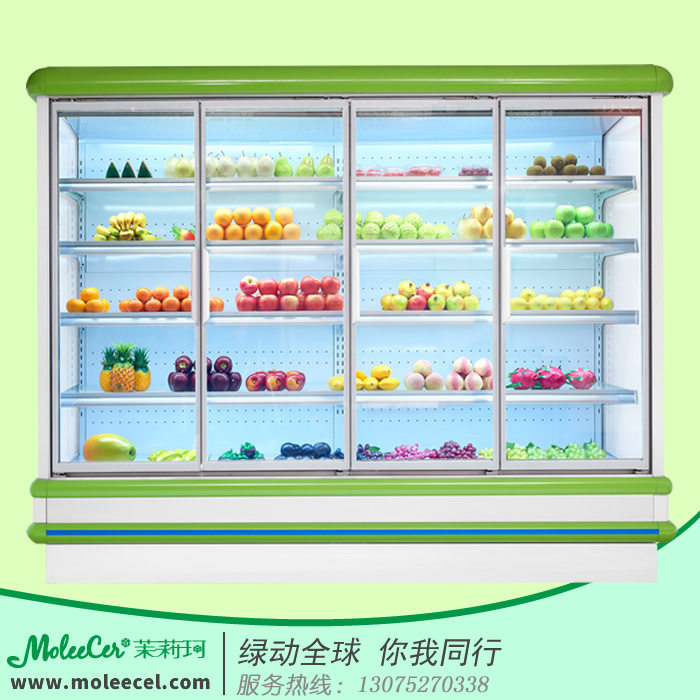 茉莉珂冷柜LDL-2000F2米歐款外機帶門風(fēng)幕柜冰柜價格品牌廠家廣州直銷