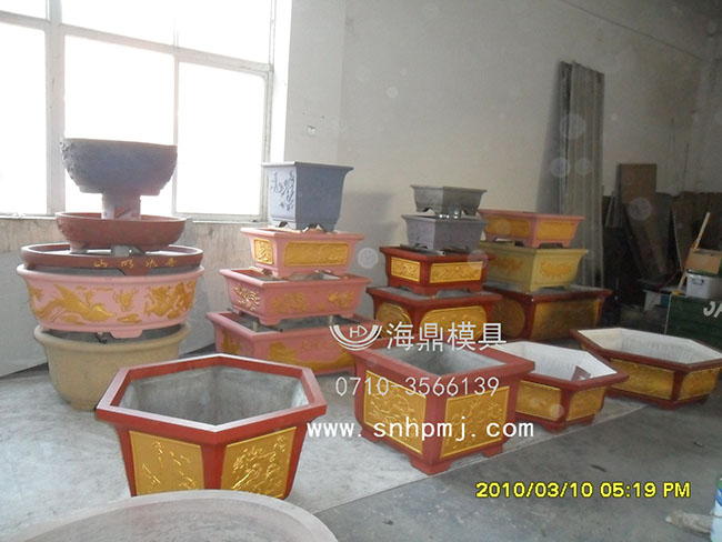 六角水泥花盆模具，海鼎專業(yè)生產(chǎn)圖片