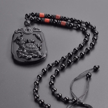 開(kāi)光黑曜石福祿吉祥物龍龜?shù)鯄嬆信畧D片