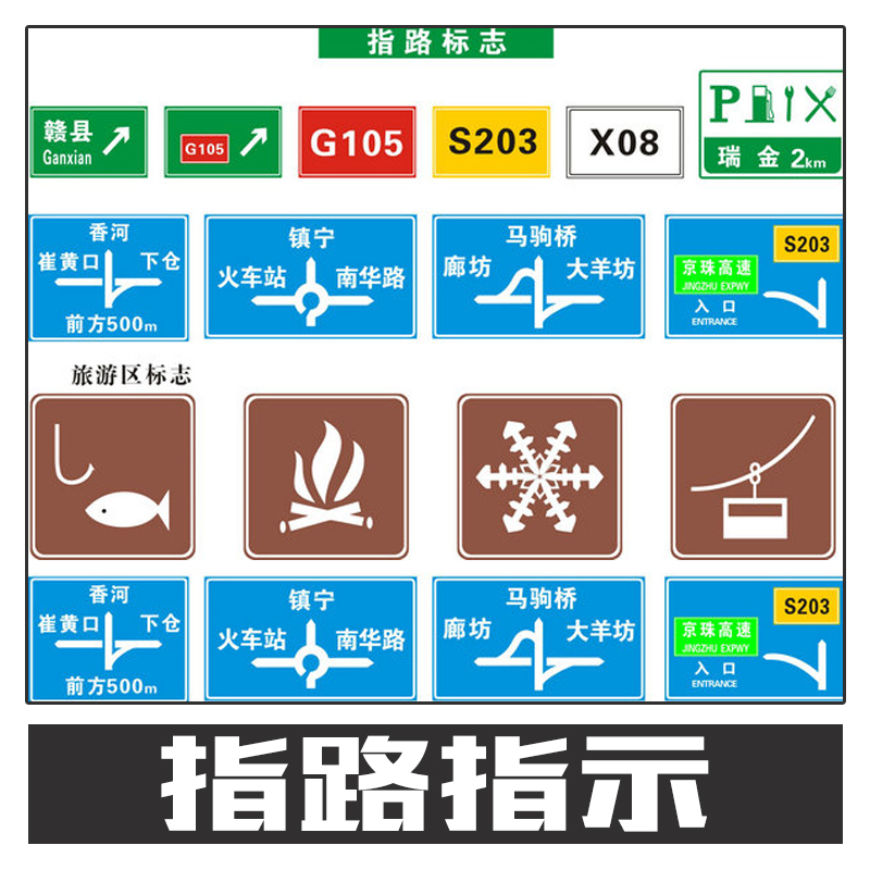 指路指示 交通引導(dǎo)路牌指示牌 道路安全警示牌多用途路標(biāo) 量大價優(yōu)圖片