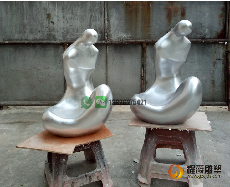 抽象雕塑廠家 玻璃鋼抽象人物雕塑制作