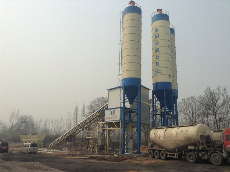 鄭州賈峪HZS120混凝土攪拌站圖片