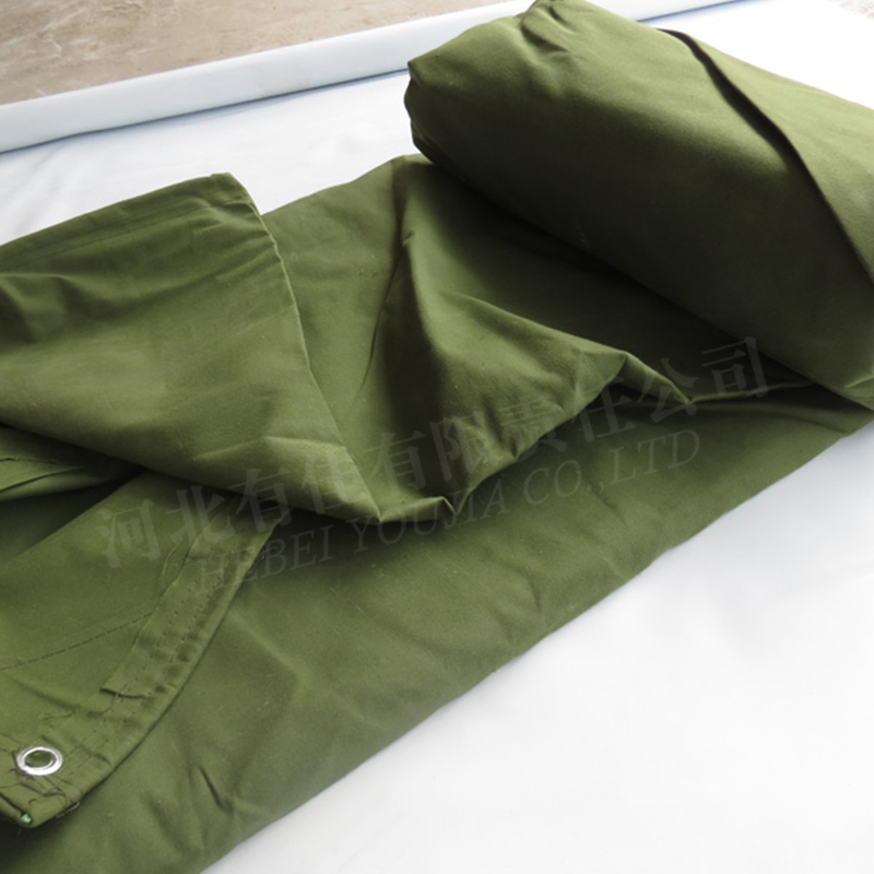 河北廠家生產(chǎn) 有機(jī)硅軍綠色防水帆布防曬防雨苫布