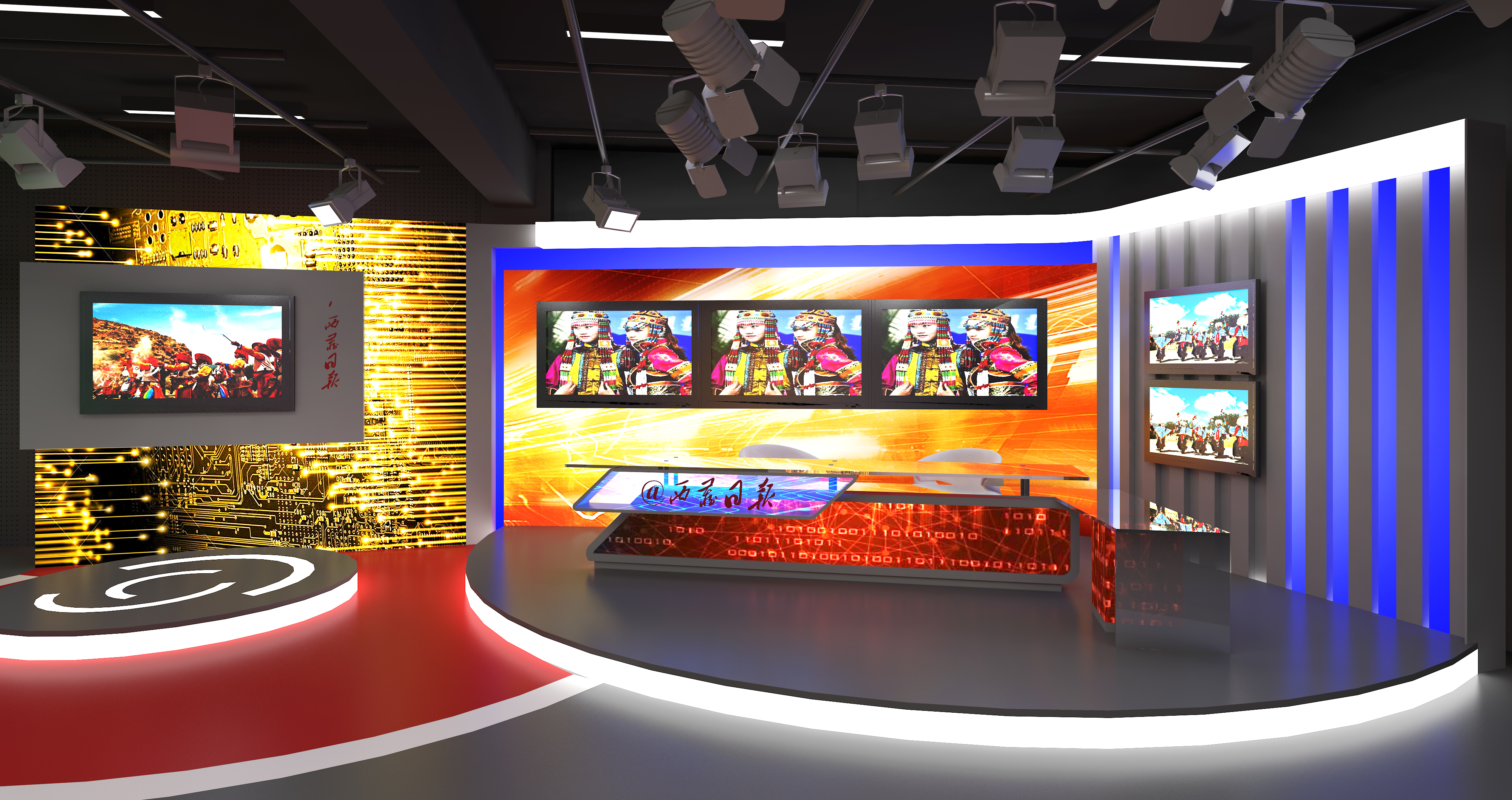 演播室燈光圖片/演播室燈光樣板圖 (4)