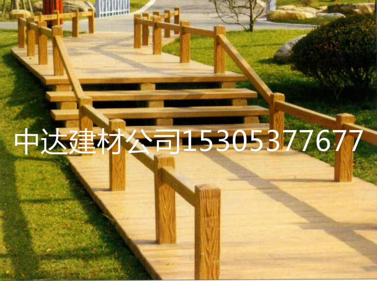 水泥仿木仿石景觀護(hù)欄圖片