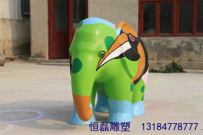 玻璃鋼大象雕塑圖片/玻璃鋼大象雕塑樣板圖 (4)