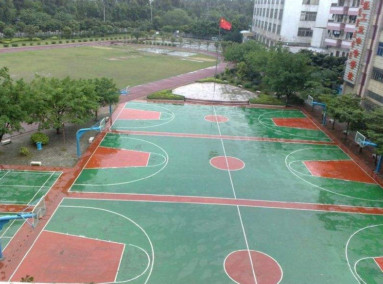 硅PU籃球場圖片/硅PU籃球場樣板圖 (3)