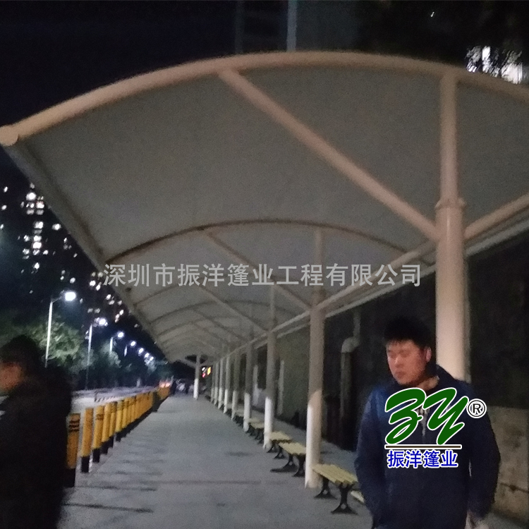 膜結(jié)構(gòu)停車棚圖片/膜結(jié)構(gòu)停車棚樣板圖 (2)