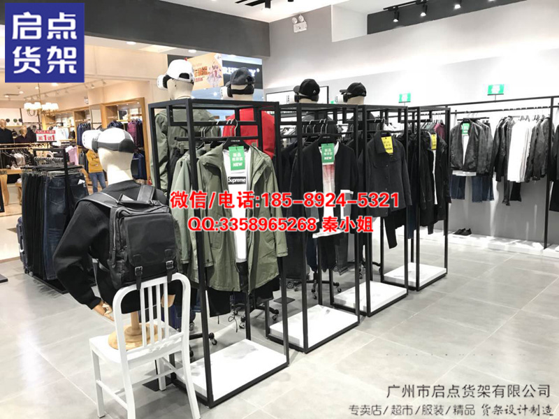 服裝展示架 男裝貨架圖片/服裝展示架 男裝貨架樣板圖 (2)