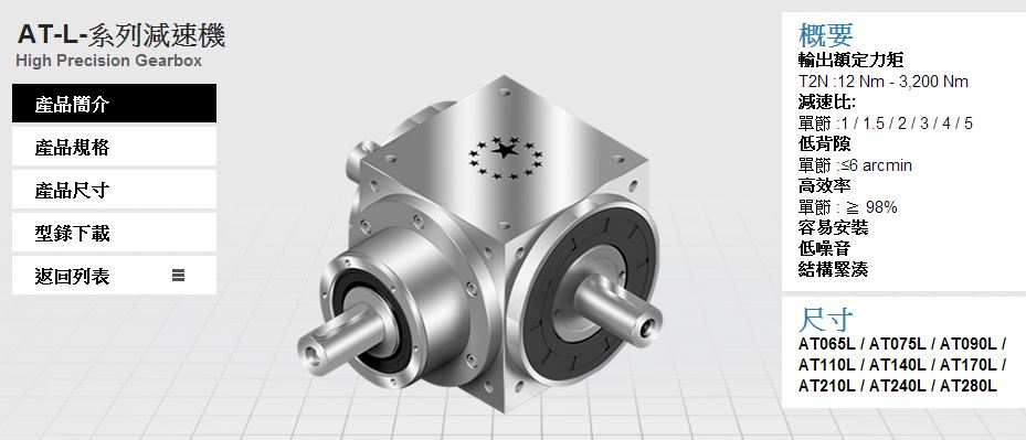 台湾精锐APEX 台湾精锐APEX广用行星齿轮减速 AT090-L-010-S2 台湾精锐APEX广用行星减速机图片