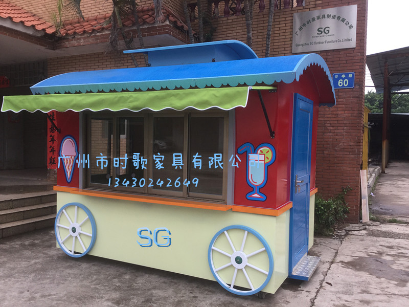 張家界戶外仿古實(shí)木售貨亭 古*制古典售賣亭