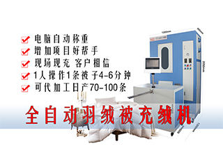 全自动充绒机电脑数控称重充绒机图片