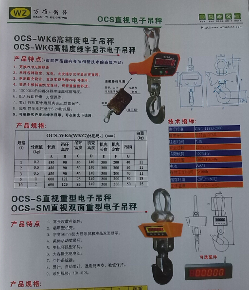 義務(wù)電子吊秤OCS-WK6圖片/義務(wù)電子吊秤OCS-WK6樣板圖 (3)