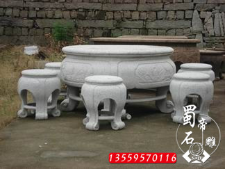 廠家供應(yīng)石雕石桌石凳精美雕刻圖片