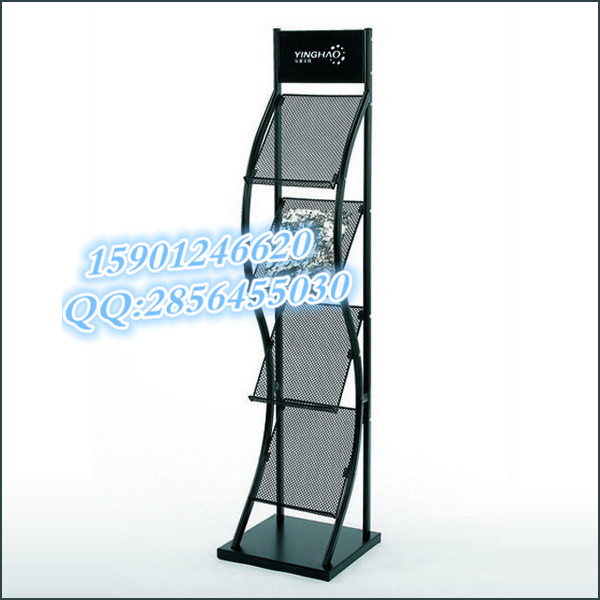 折彎型資料架 報刊架 黑色資料架圖片/折彎型資料架 報刊架 黑色資料架樣板圖 (3)