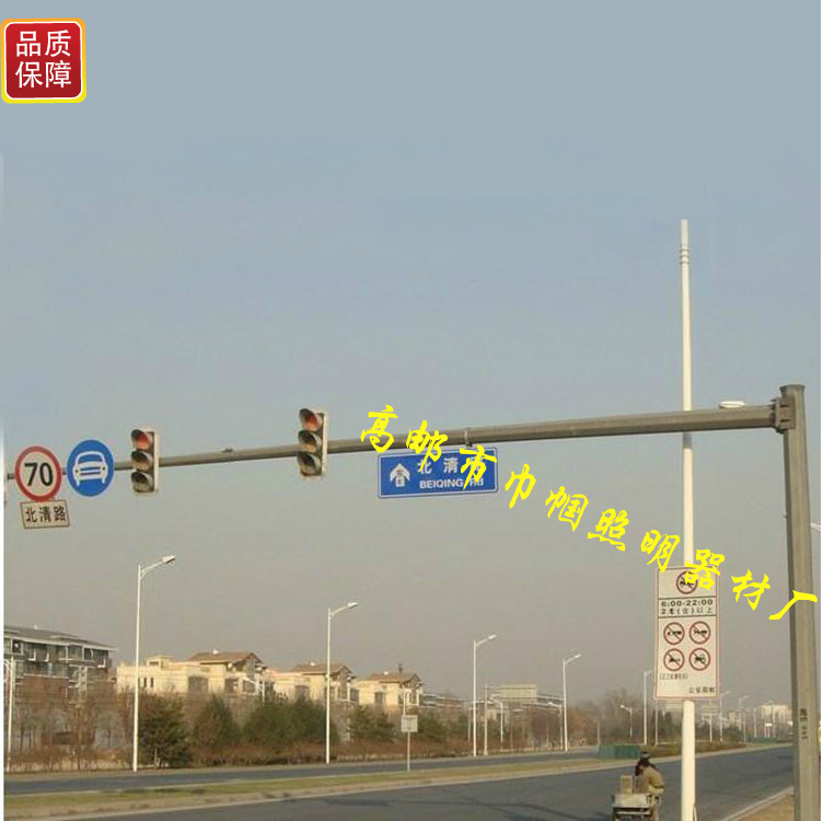 道路监控杆摄像机立杆 八角监控杆道路监控杆摄像机立杆CAD设计加工厂家直销图片