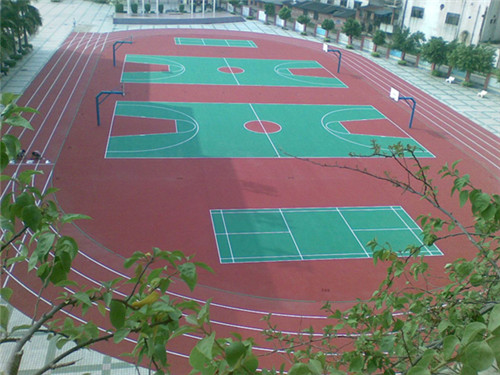 硅PU籃球場圖片/硅PU籃球場樣板圖 (4)