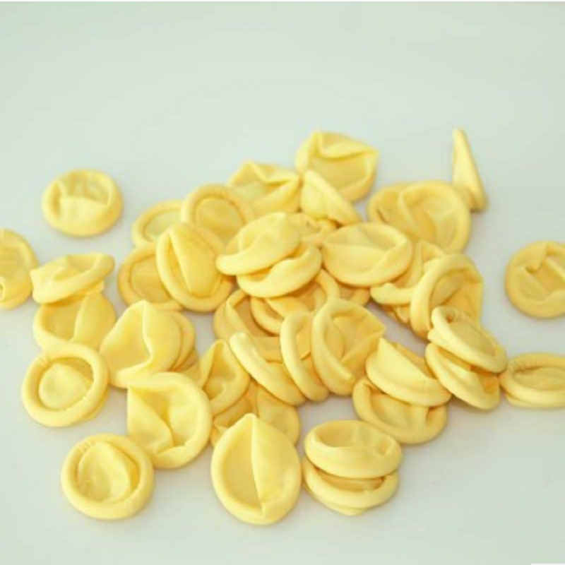 廠家直銷防靜電白色乳膠  一次性不掉粉防滑耐磨黃色手指套